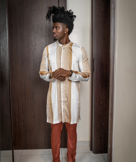 Long stripe Kaftan